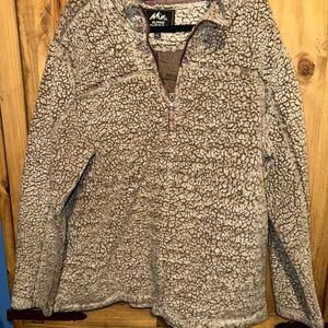 Alpine Gray Fleece Half-Zip Pullover